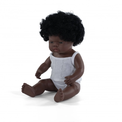 Lalka Miniland dziewczynka Afrykanka 38 cm